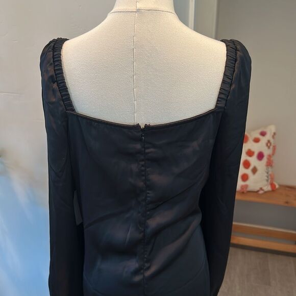 Princess Polly Cottee Satin Mini Dress Black New! - Picture 11 of 15